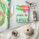 MAY PEACE BE YOUR GIFT AT CHRISTMAS WRAPPING PAPER<br><div class="desc">This design template allows you to create your own text, you can personalise it to suit your event. The design appears Christmas quote " MAY PEACE BE YOUR GIFT AT CHRISTMAS AND YOUR BLESSING ALL YEAR THROUGH " with red and green colours surrounded by green leaves, floral and red berries...</div>