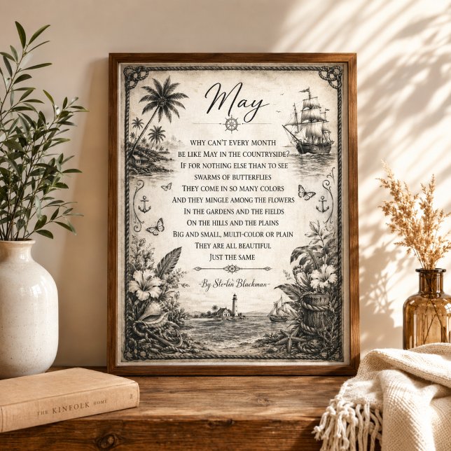 May Poem Nautical Vintage Wall Art (Creator Uploaded)