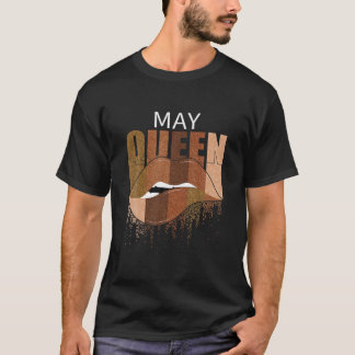 May Queen Happy Birthday Biting Lips Afro Black Wo T-Shirt