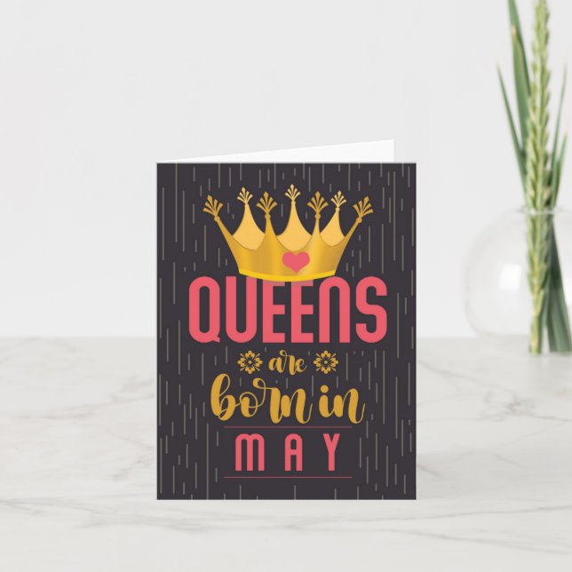 May Queens Happy Birthday Card (Front)