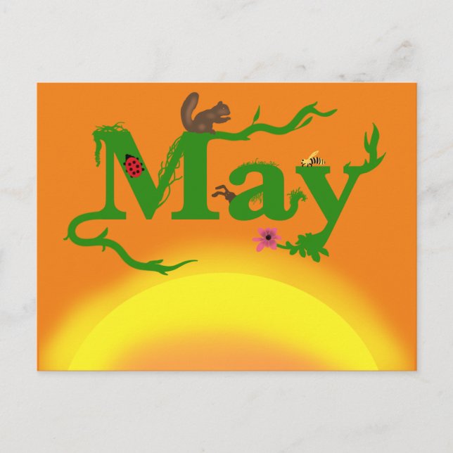 MAY SPRING MONTH by Slipperywindow Postcard (Front)