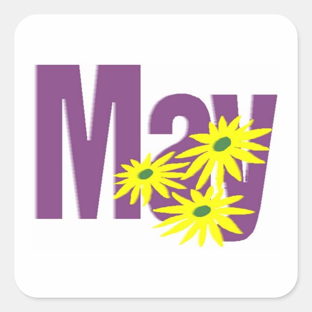 May Square Sticker (Front)