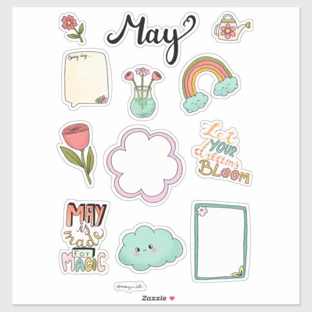 May Sticker Sheet – Fresh & Bright (Sheet)