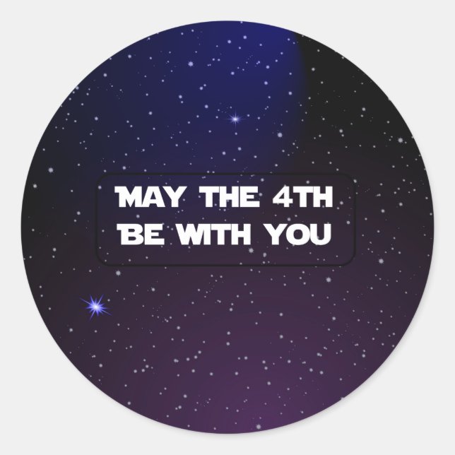 May the 4th Be With You Classic Round Sticker (Front)