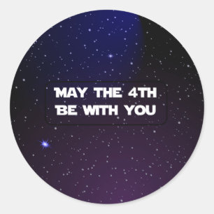 May the 4th Be With You Classic Round Sticker