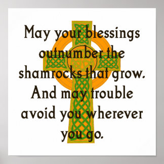 May The Blessings Outnumber - Irish Quote Poster
