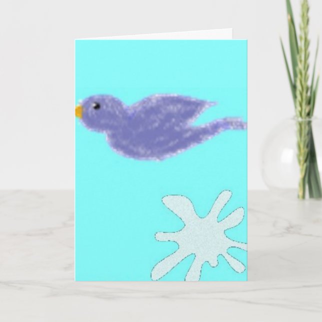 May the bluebird of happiness poop on your head! card (Front)