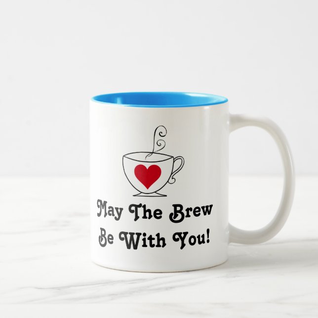 "May The Brew Be With You!" Two-Tone Coffee Mug (Right)