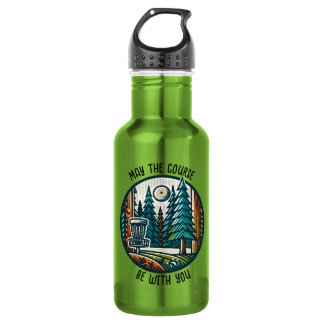 May the Course Be with You Disc Golf  532 Ml Water Bottle