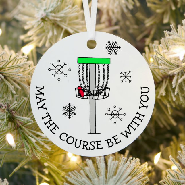 May the Course be with You, Disc Golf    Metal Tree Decoration (Insitu)