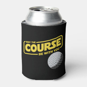 May The Course Be With You Funny Golf Golfing Can Cooler