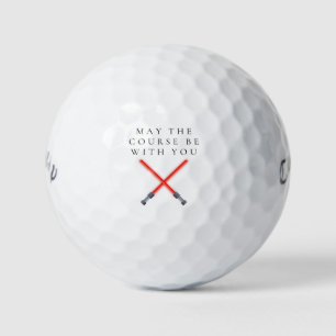 'May the Course Be With You' Humor Sci-Fi Fans Golf Balls