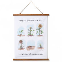 May the flowers Wood Topped Wall Tapestry