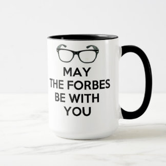 May The Forbes Be With You Black & White Mug