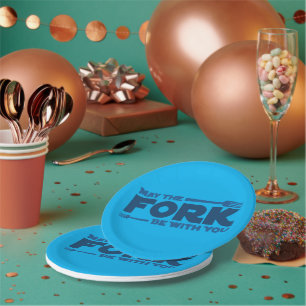 May the fork be with you paper plate