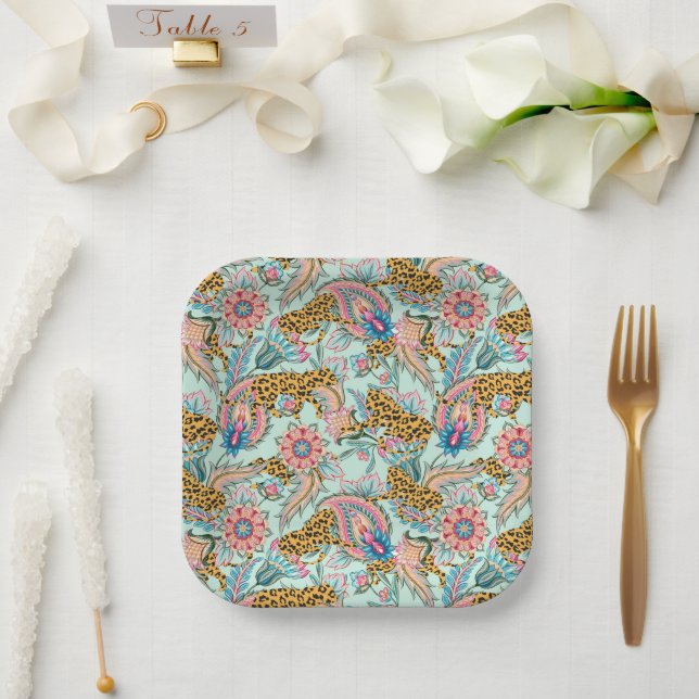 May The Jungle Be With You Paper Plate (Wedding)