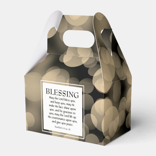 MAY THE LORD BLESS YOU Bokeh Christian Favour Box (Front Side)