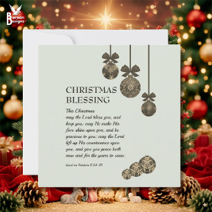 MAY THE LORD BLESS YOU Christian Christmas Holiday Card
