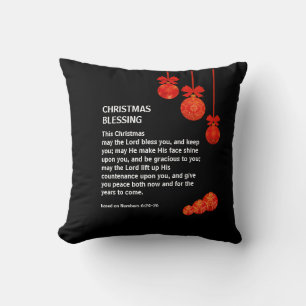 MAY THE LORD BLESS YOU Numbers 6 Christmas Cushion