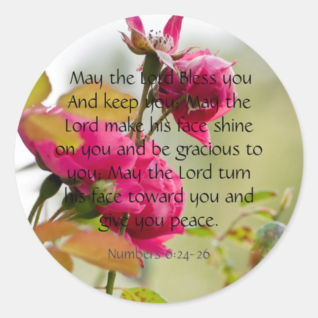 May The Lord Bless You Sticker (Front)