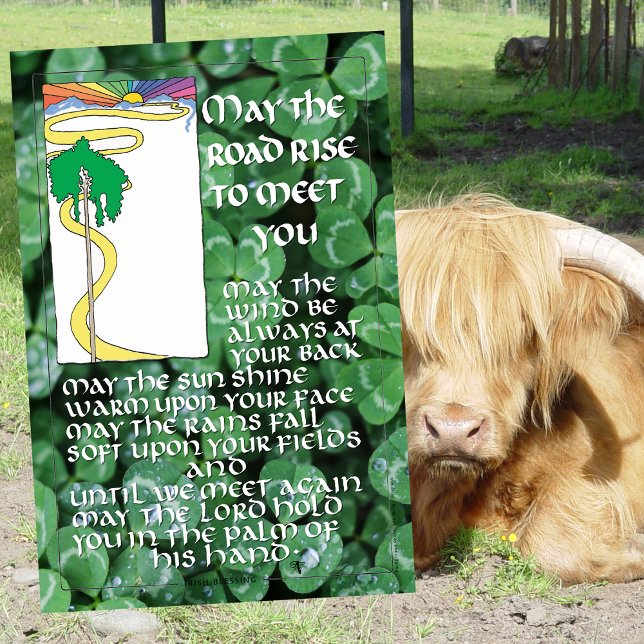 MAY THE ROAD RISE TO MEET YOU CELTIC GREEN POSTER (Creator Uploaded)