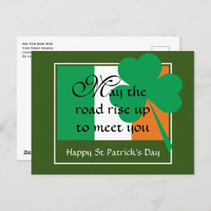 MAY THE ROAD RISE UP   St Patrick's Day Postcard