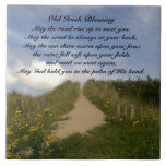May the Road Rise up to Meet You, Irish Blessing Tile<br><div class="desc">Beautiful inspirational quote ceramic tile depicts a nature path along the coast of Ireland and features an old Irish Blessing, "MAY THE ROAD rise up to meet you. MAY THE WIND be always at your back. MAY THE SUN shine warm upon your face; the rains fall soft upon your fields...</div>