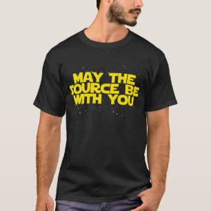 May The Source Be With You - Yellow/Dark Parody T-Shirt