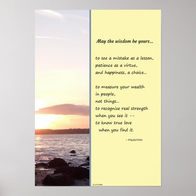 May the wisdom be yours... poster (Front)