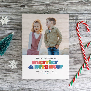 May This Christmas Be Merrier and Brighter Holiday Card