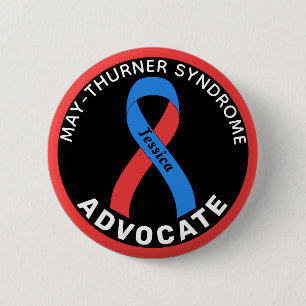 May-Thurner Syndrome  Advocate Ribbon Black Button