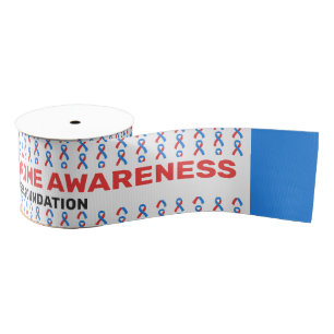 May-Thurner Syndrome Awareness Pattern Ribbon Grosgrain Ribbon