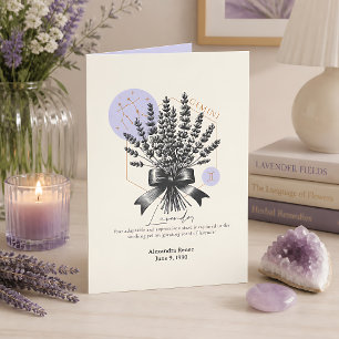 May to June Birth Flower Custom Birthday Card
