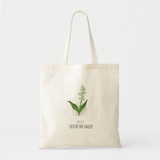 May Violet Birth Flower T-Shirt Watercolor Tote Bag