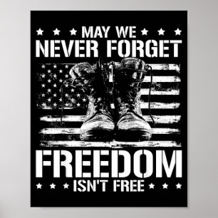 May we never forget freedom isnt veterans day May Poster