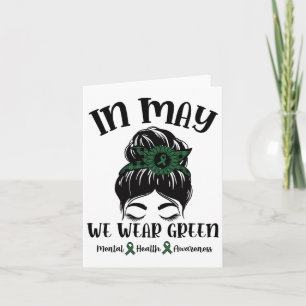 May We Wear Green Mental Health Awareness 1 Card
