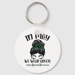 May We Wear Green Mental Health Awareness 1 Key Ring