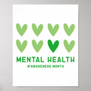 May We Wear Green Mental Health Awareness Month  Poster