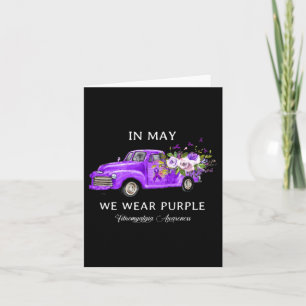 May We Wear Purple Fibromyalgia Awareness Truck Fl Card