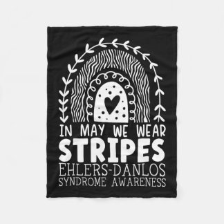 May We Wear Stripes Ehlers-danlos Syndrome Awarene Fleece Blanket