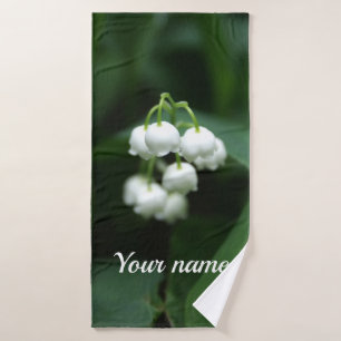 May white lilies bath towel set