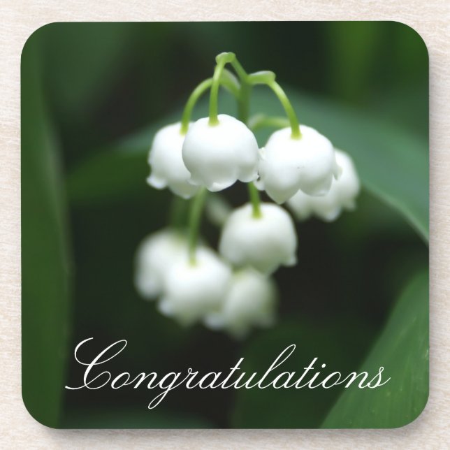 May white lilies coaster (Front)