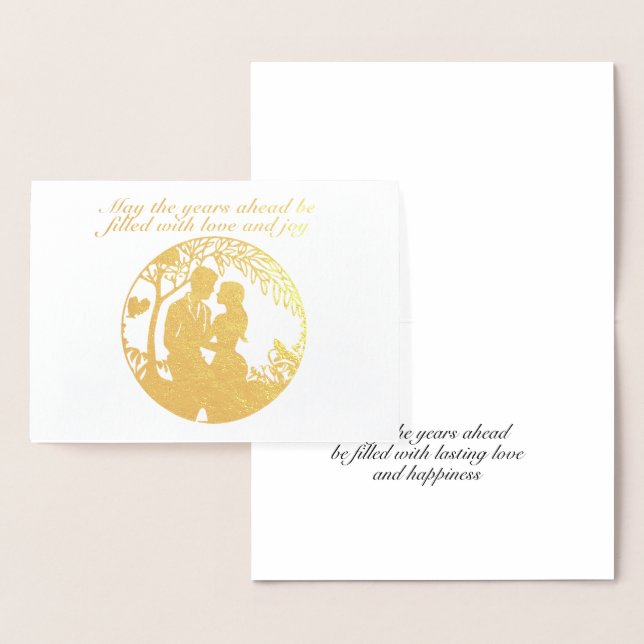 May years ahead be filled with love and joy foil card (Display)