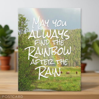 May You Always Find the Rainbow After the Rain Postcard