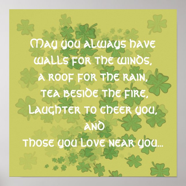 May you always have walls for the ... - Customised Poster (Front)