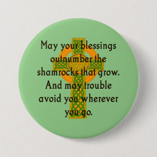 May Your Blessings Outnumber - Irish Quote 7.5 Cm Round Badge