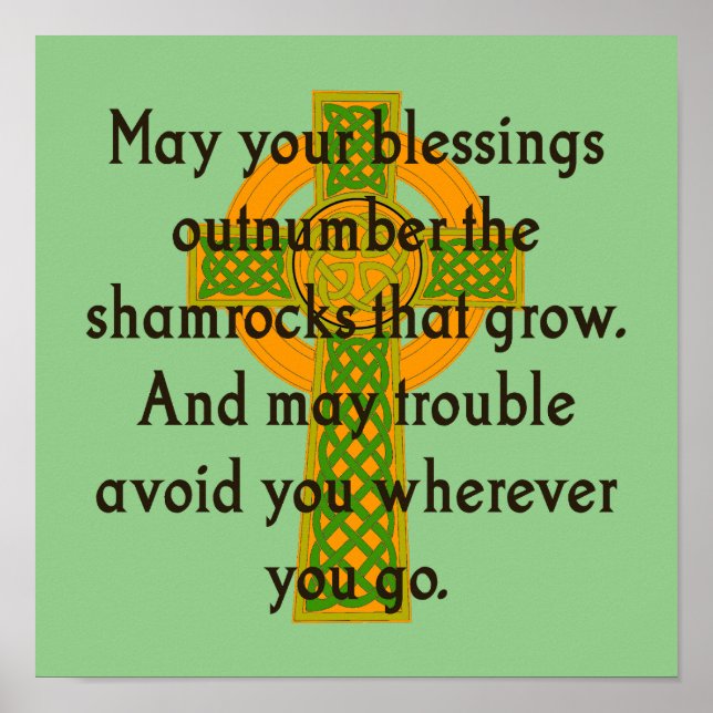 May Your Blessings Outnumber - Irish Quote  Poster (Front)