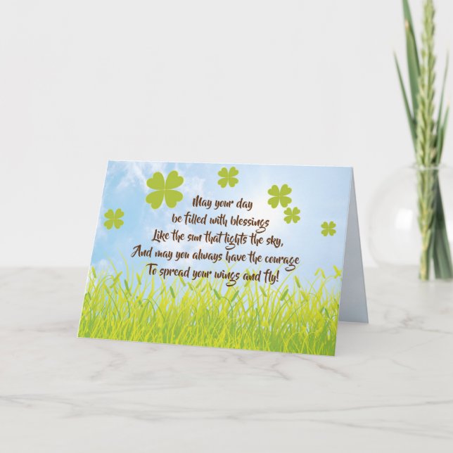 May Your Day be Filled with Blessings, Irish Card (Front)