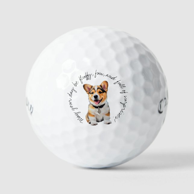 'May Your Day Be Fluffy, Fun, & Full Of Surprises' Golf Balls (Front)