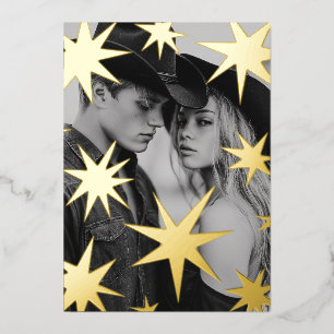 May your days be merry and bright gold stars foil